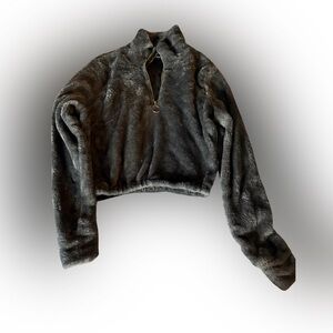 Cozy Gray Fleece Pullover